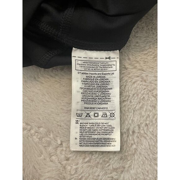 Adidas Climalite Women's Size Small Athletic Leggings Black/ White 3 Stripes new - Picture 7 of 7